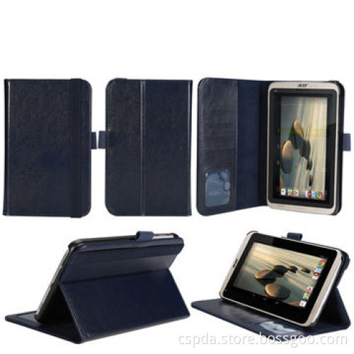 PU Leather Stand Case for Acer B1-720 with Card Slots and Elastic Band